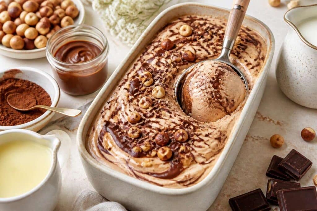 Recette de crème glacée maison au Nocciolata
