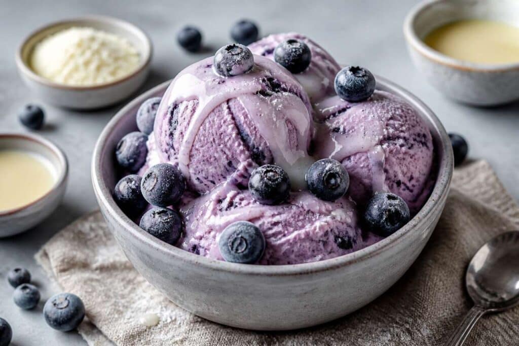 Recette de glace à la myrtille maison