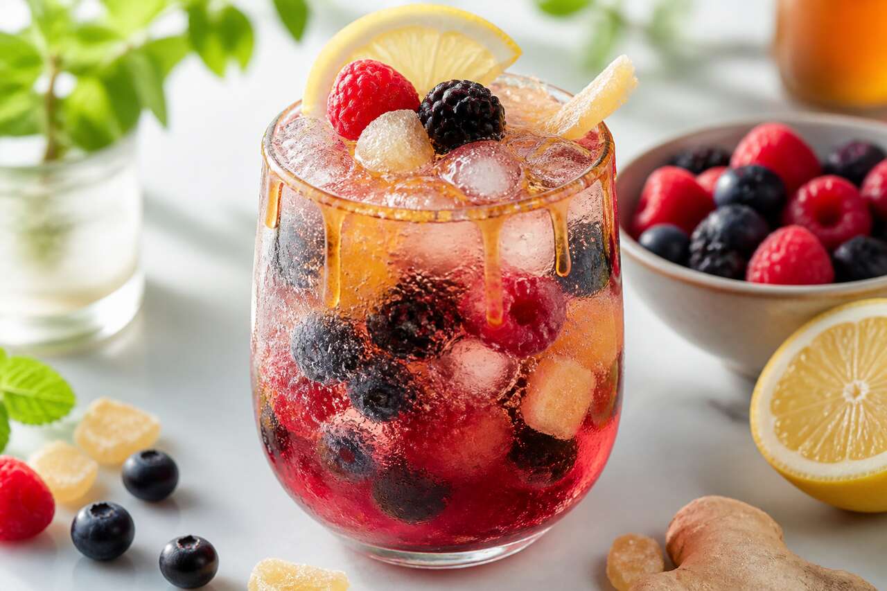 Mocktail Rafraîchissant : baies et Gingembre