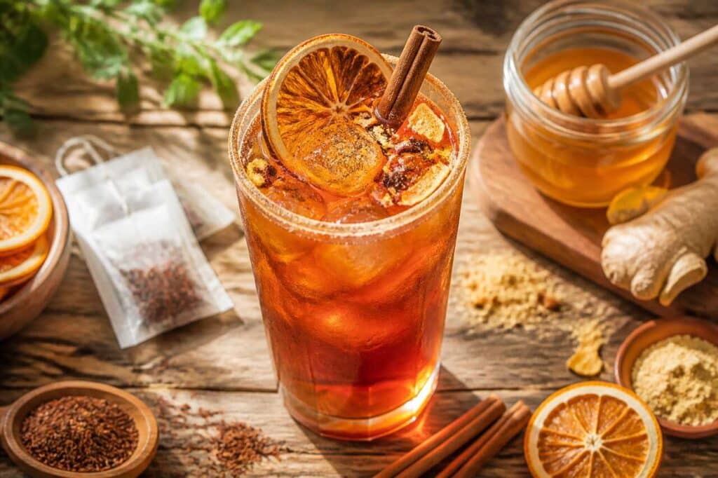 Thé glacé détox à l'orange et rooibos : recette facile et bien-être
