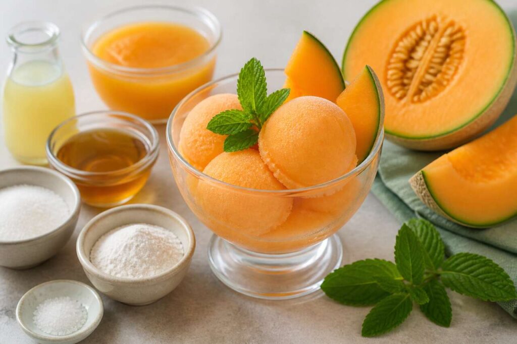 Sorbet au melon : recette fraîche et savoureuse