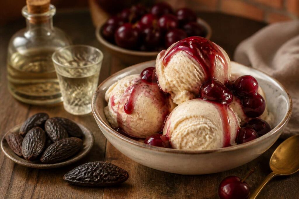 Glace à la fève tonka et cerises : une recette gourmande