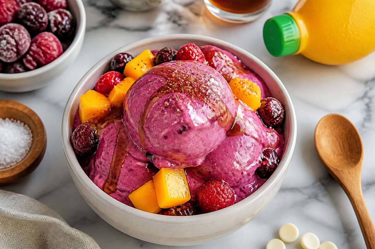 Glace vegan aux fruits : recette gourmande et facile