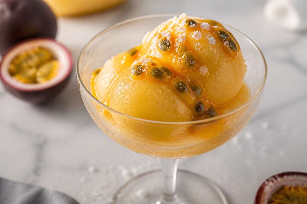 Sorbet aux fruits de la passion : recette exotique et rafraîchissante