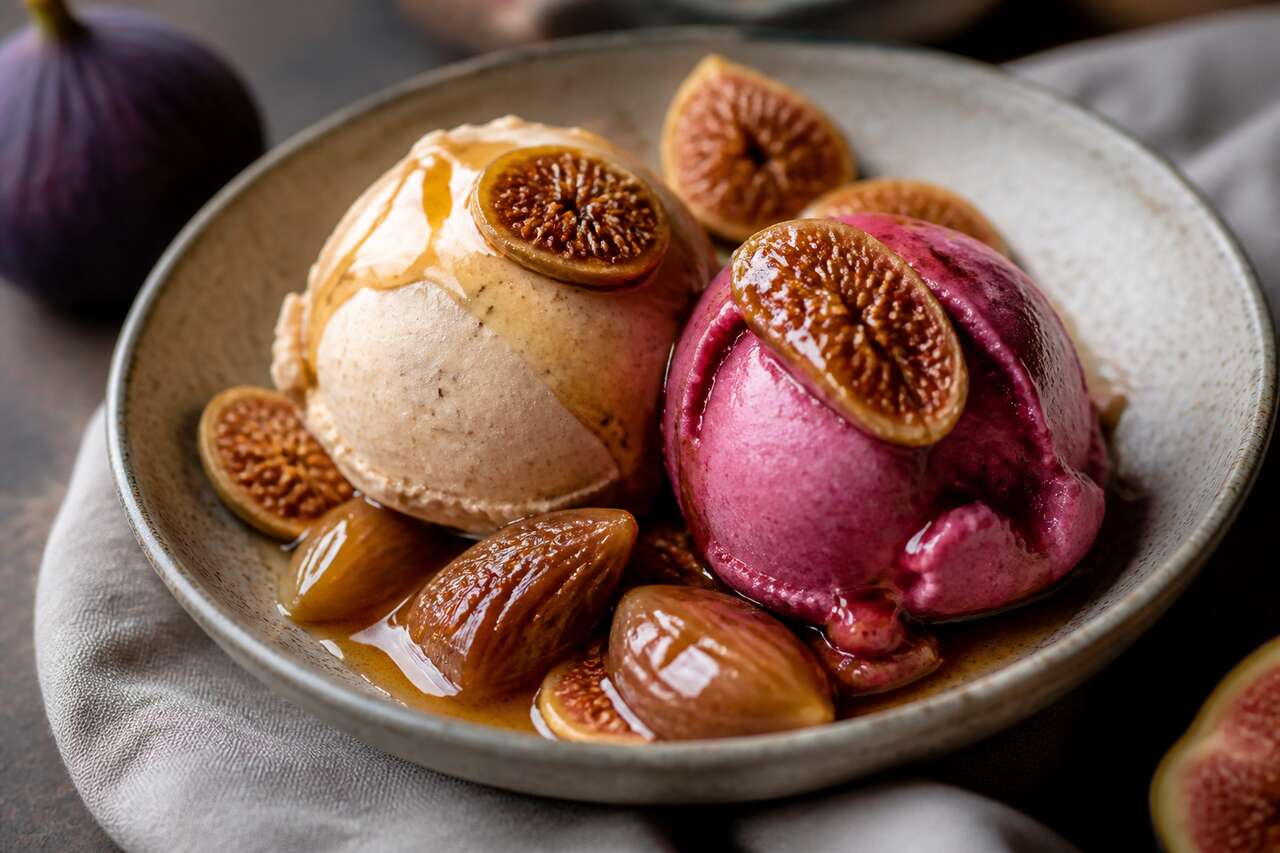 Recette de glace et sorbet aux figues et lait