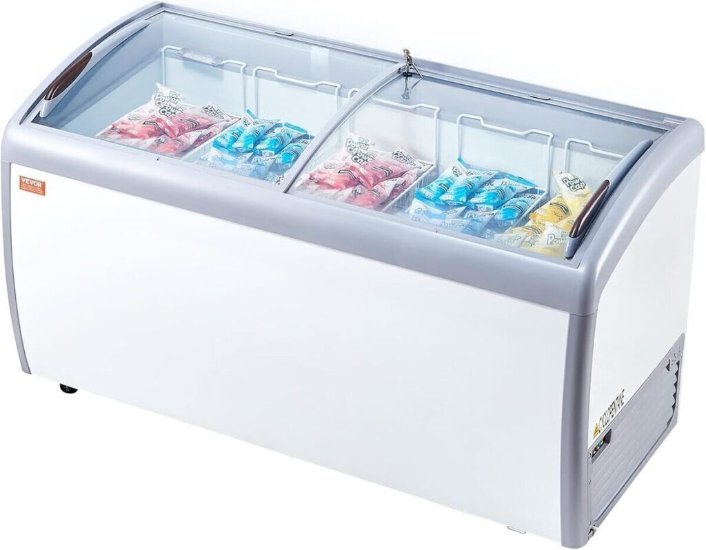 Test de la vitrine réfrigérée à crème glacée Vevor : capacité 362 L
